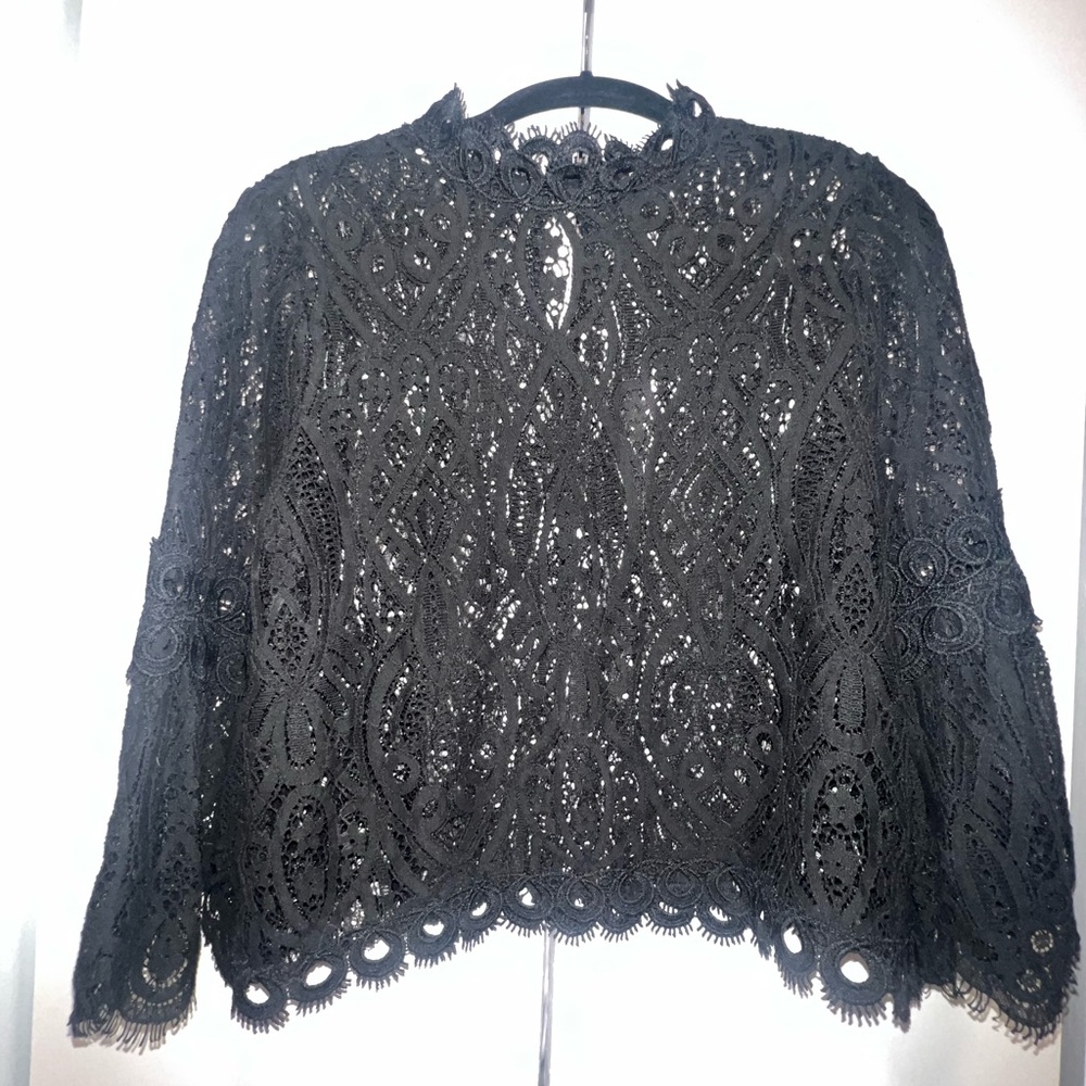 Elegant Black Lace Top